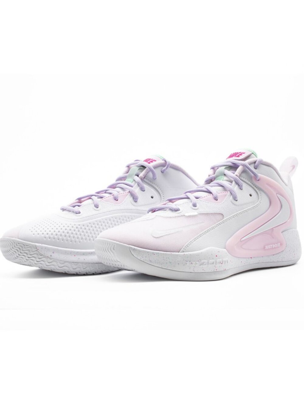 Nike Unisex Hyper Set 2 Volleyball Shoes - White/Pink - Special Edition